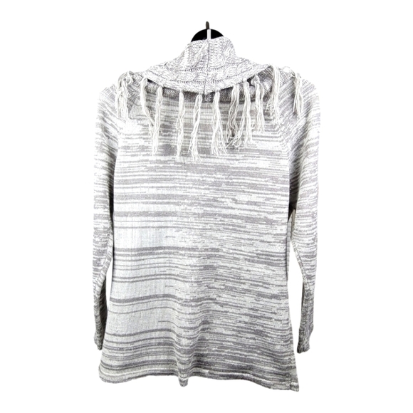 **PLUS SIZE** Ashley‎ Stewart Fringed Cowl Neck Tunic Sweater - Picture 4 of 9